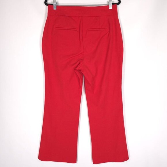 Boden Women’s Straight Wide Leg Trousers Pants Red Viscose Cotton R0249 Size 10R - Picture 2 of 12